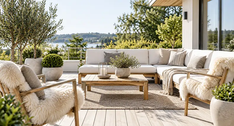 Une terrasse de style scandinave