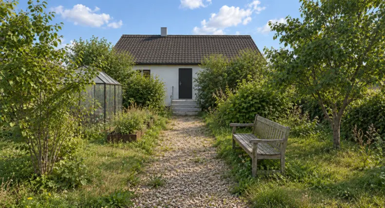 Photo d'un parterre devant la maison