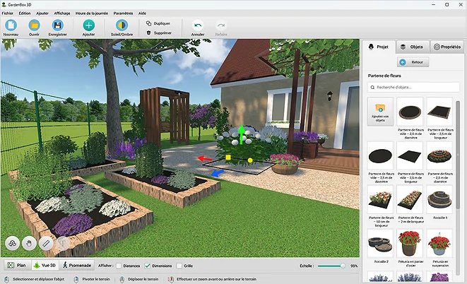Installation des plantes de jardin