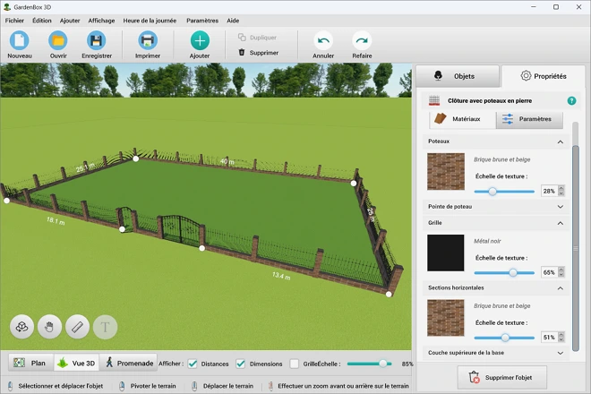 Ajustez les paramètres de la clôture