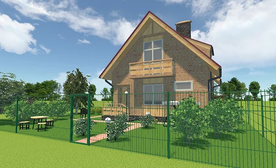 Clôture rigide verte