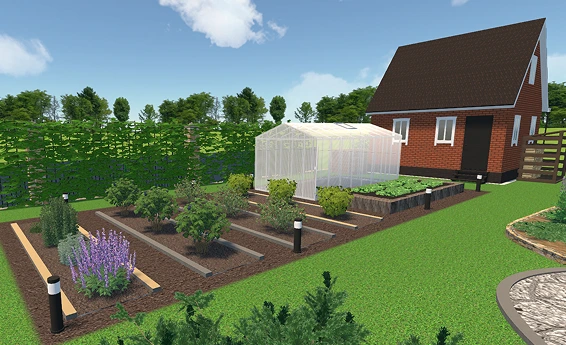 Maison de campagne et potager