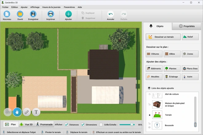 Dessinez le plan de votre terrain avec les constructions