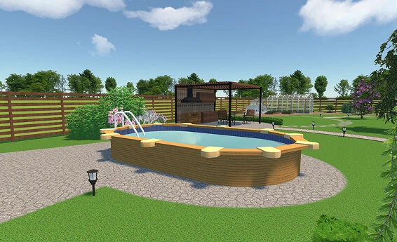 Piscine en bois hors-sol