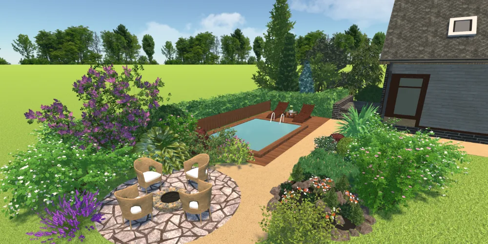 3D backyard design