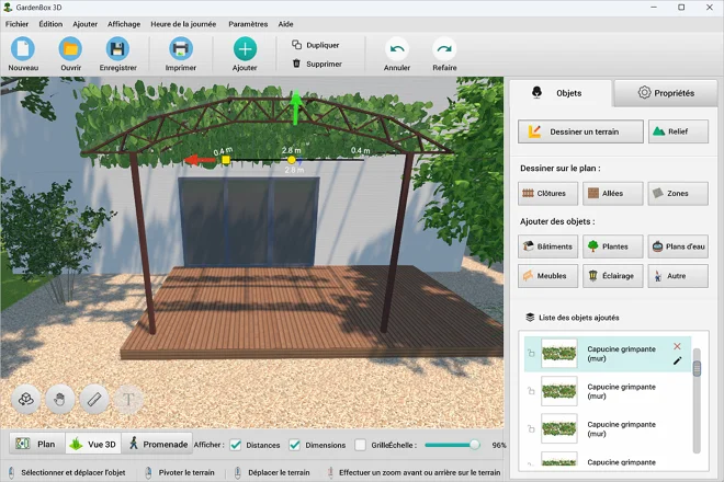 Ajustez la construction et le style de la terrasse