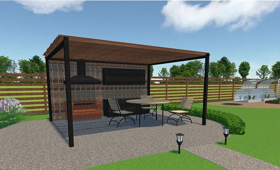 Pergola cuisine extérieure