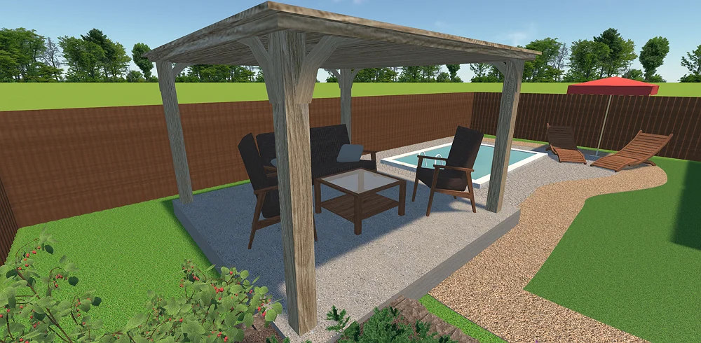 Pergola en bois de sapin